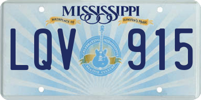 MS license plate LQV915