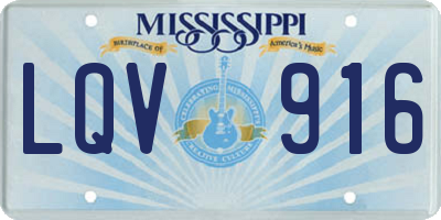 MS license plate LQV916