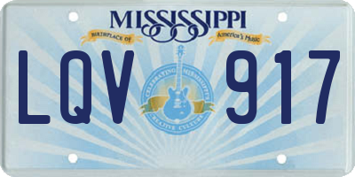 MS license plate LQV917