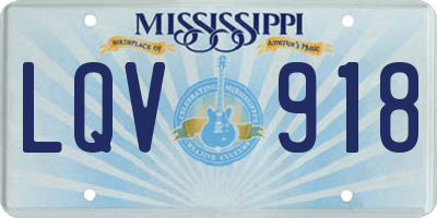 MS license plate LQV918