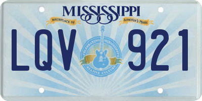 MS license plate LQV921