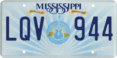 MS license plate LQV944