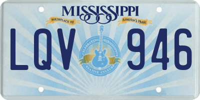 MS license plate LQV946