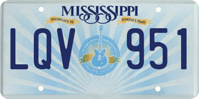 MS license plate LQV951