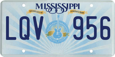 MS license plate LQV956