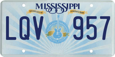 MS license plate LQV957
