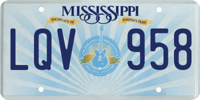 MS license plate LQV958