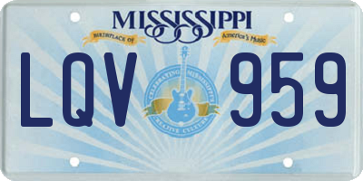 MS license plate LQV959