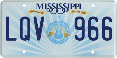 MS license plate LQV966