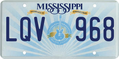 MS license plate LQV968