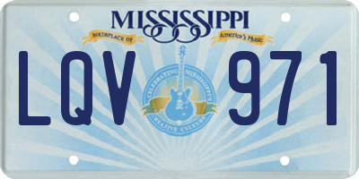 MS license plate LQV971