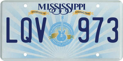MS license plate LQV973