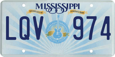 MS license plate LQV974