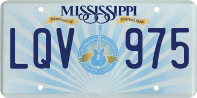 MS license plate LQV975