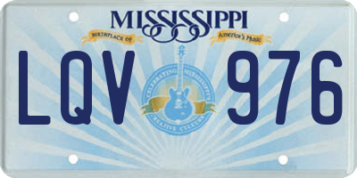 MS license plate LQV976