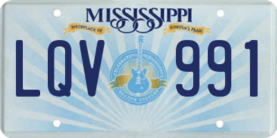 MS license plate LQV991