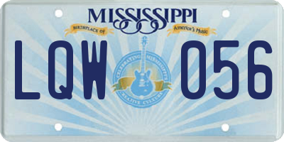 MS license plate LQW056