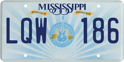 MS license plate LQW186