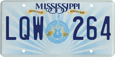 MS license plate LQW264