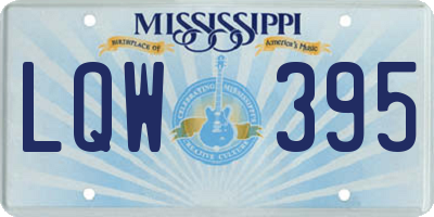 MS license plate LQW395