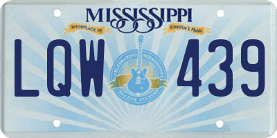 MS license plate LQW439