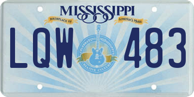 MS license plate LQW483