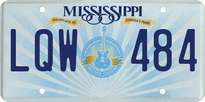 MS license plate LQW484