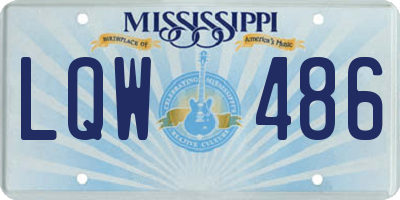 MS license plate LQW486