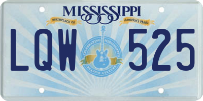 MS license plate LQW525