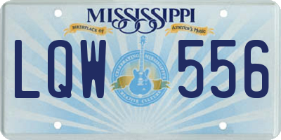 MS license plate LQW556