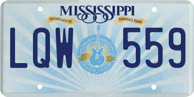 MS license plate LQW559