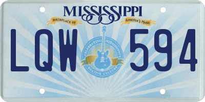 MS license plate LQW594
