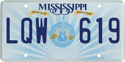 MS license plate LQW619
