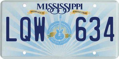MS license plate LQW634