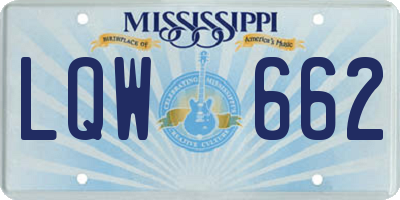 MS license plate LQW662