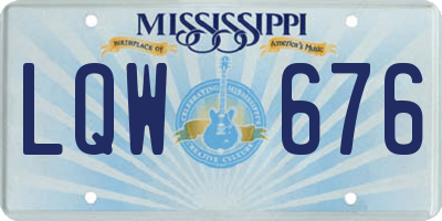 MS license plate LQW676