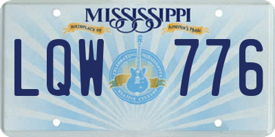 MS license plate LQW776