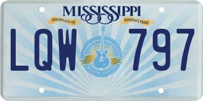 MS license plate LQW797