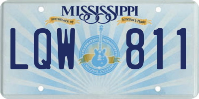 MS license plate LQW811