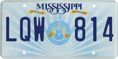 MS license plate LQW814