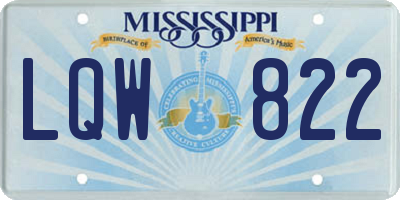 MS license plate LQW822