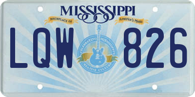 MS license plate LQW826