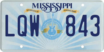 MS license plate LQW843