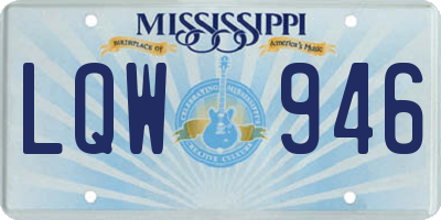 MS license plate LQW946