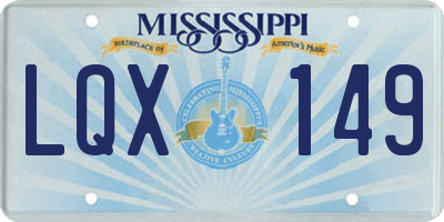 MS license plate LQX149