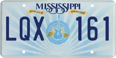 MS license plate LQX161