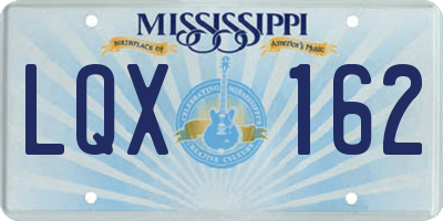 MS license plate LQX162