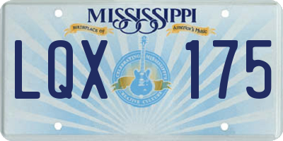 MS license plate LQX175