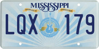 MS license plate LQX179