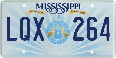 MS license plate LQX264